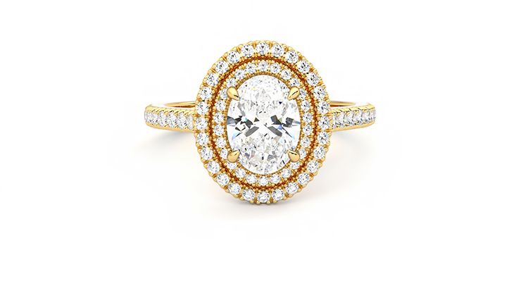Taylor & Hart Celestial Oval Engagement Ring 360 degree image 1