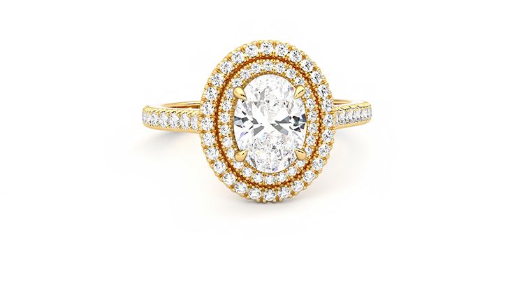 Taylor & Hart Celestial Oval Engagement Ring 360 degree image 2