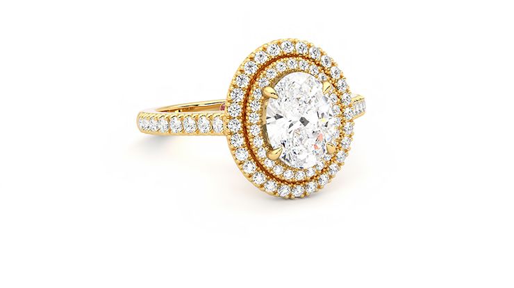 Taylor & Hart Celestial Oval Engagement Ring 360 degree image 4