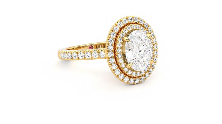 Taylor & Hart Celestial Oval Engagement Ring 360 degree image 5
