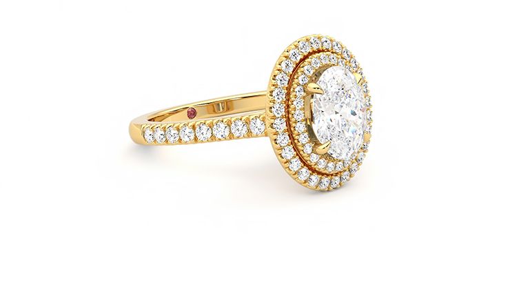 Taylor & Hart Celestial Oval Engagement Ring 360 degree image 6