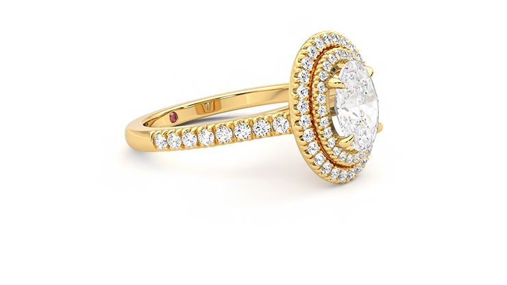 Taylor & Hart Celestial Oval Engagement Ring 360 degree image 7