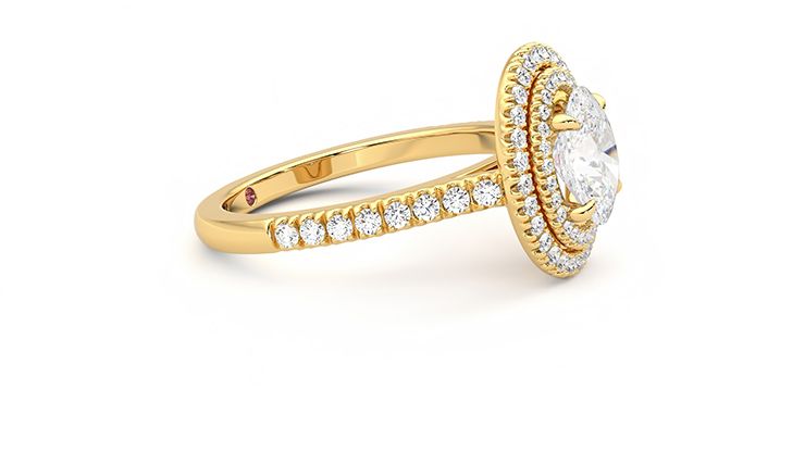 Taylor & Hart Celestial Oval Engagement Ring 360 degree image 8