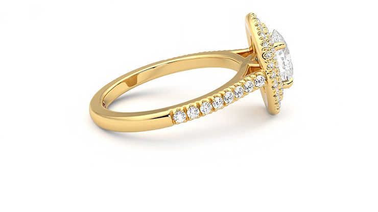 Taylor & Hart Celestial Oval Engagement Ring 360 degree image 10