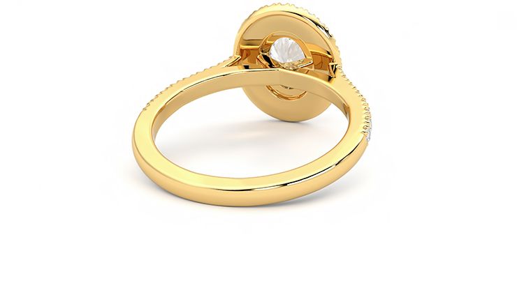 Taylor & Hart Celestial Oval Engagement Ring 360 degree image 14