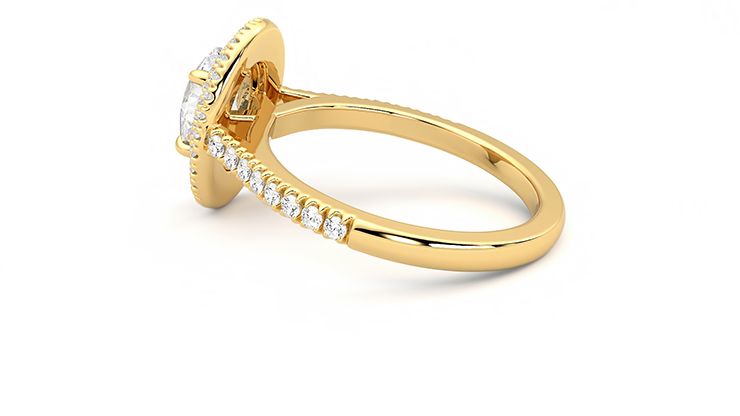 Taylor & Hart Celestial Oval Engagement Ring 360 degree image 19