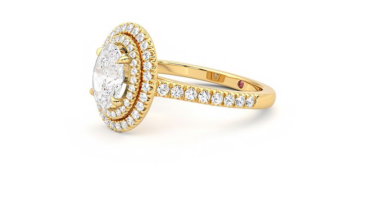 Taylor & Hart Celestial Oval Engagement Ring 360 degree image 23