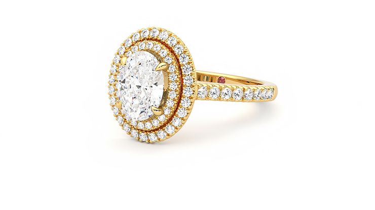 Taylor & Hart Celestial Oval Engagement Ring 360 degree image 25