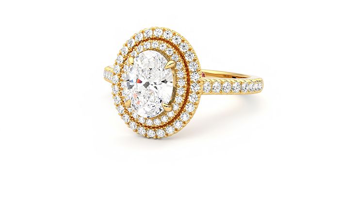 Taylor & Hart Celestial Oval Engagement Ring 360 degree image 26