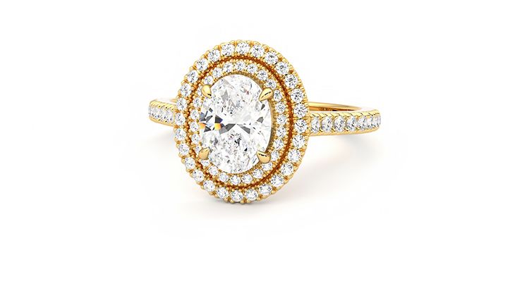 Taylor & Hart Celestial Oval Engagement Ring 360 degree image 27