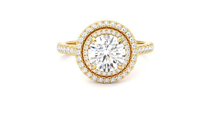 Taylor & Hart Celestial Round Engagement Ring 360 degree image 1
