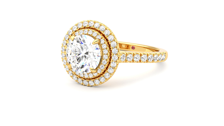 Taylor & Hart Celestial Round Engagement Ring 360 degree image 25