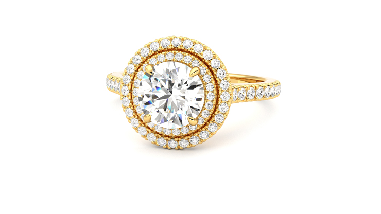 Taylor & Hart Celestial Round Engagement Ring 360 degree image 27