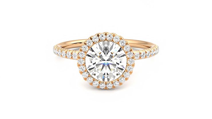 Taylor & Hart Cinnamon Round Engagement Ring 360 degree image 0