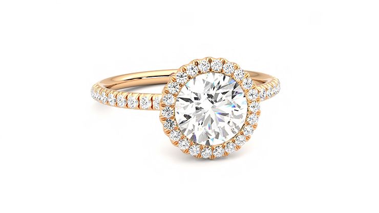 Taylor & Hart Cinnamon Round Engagement Ring 360 degree image 3
