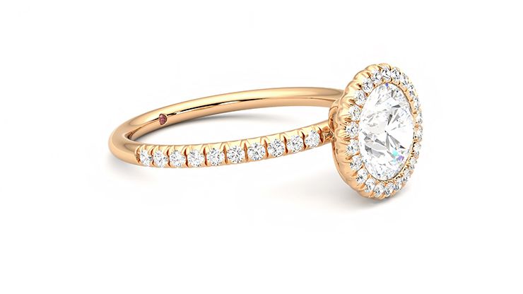 Taylor & Hart Cinnamon Round Engagement Ring 360 degree image 7