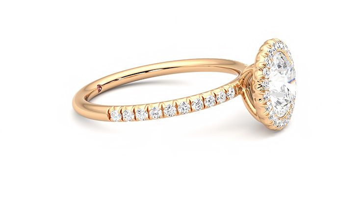 Taylor & Hart Cinnamon Round Engagement Ring 360 degree image 8