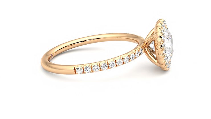 Taylor & Hart Cinnamon Round Engagement Ring 360 degree image 9