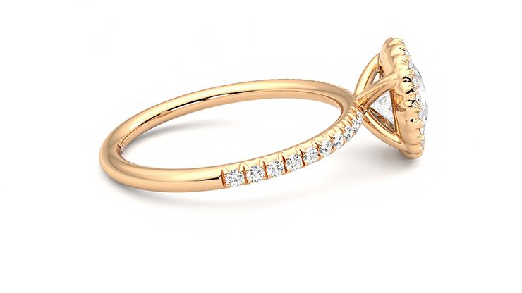 Taylor & Hart Cinnamon Round Engagement Ring 360 degree image 10