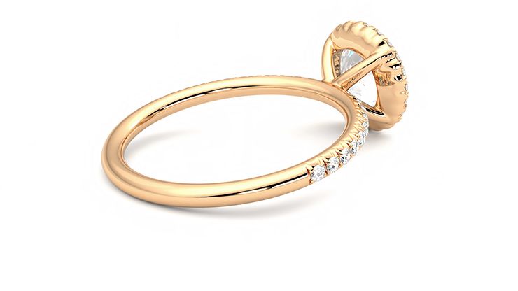 Taylor & Hart Cinnamon Round Engagement Ring 360 degree image 12