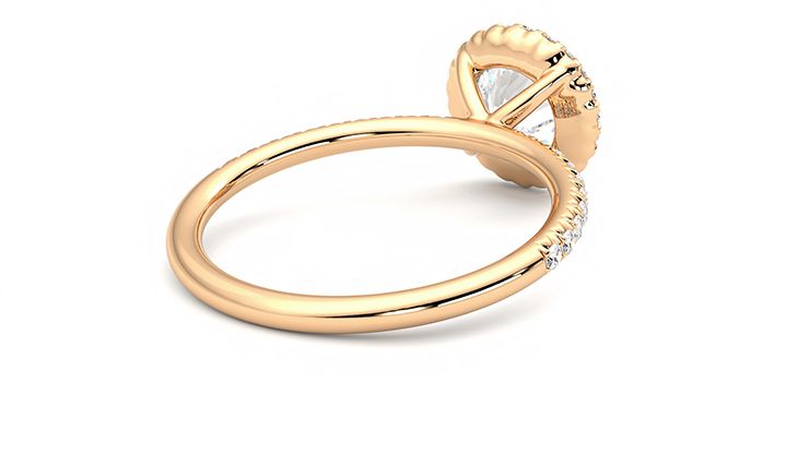 Taylor & Hart Cinnamon Round Engagement Ring 360 degree image 13