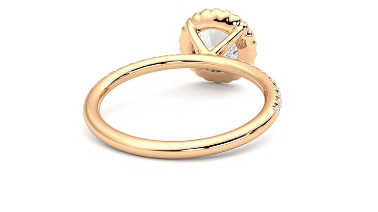 Taylor & Hart Cinnamon Round Engagement Ring 360 degree image 14