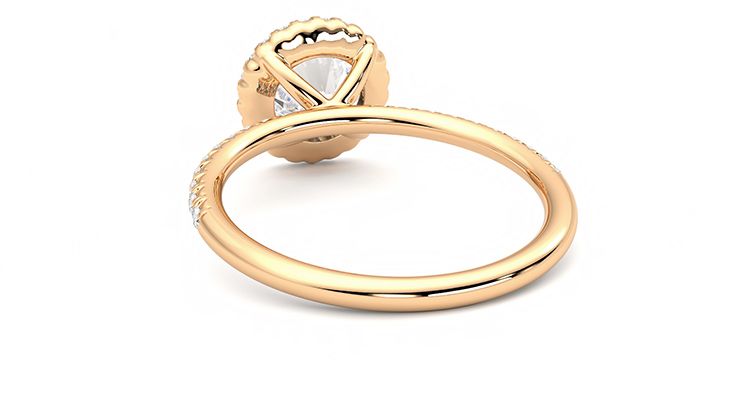 Taylor & Hart Cinnamon Round Engagement Ring 360 degree image 16