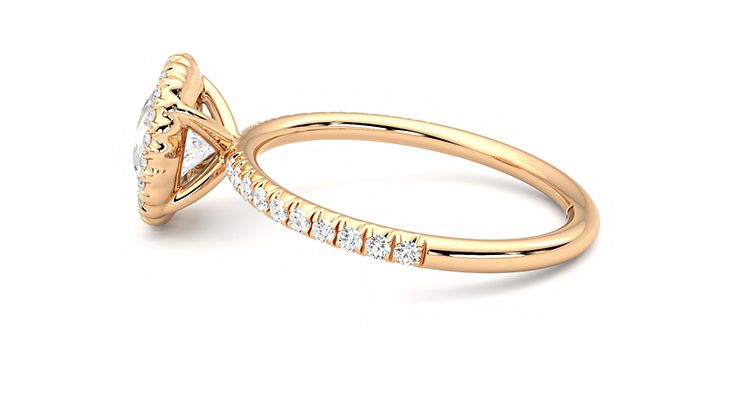 Taylor & Hart Cinnamon Round Engagement Ring 360 degree image 20