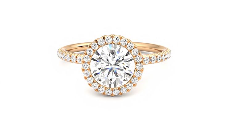 Taylor & Hart Cinnamon Round Engagement Ring 360 degree image 29