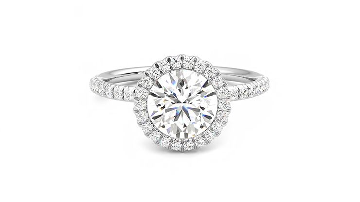 Taylor & Hart Cinnamon Round Engagement Ring 360 degree image 1