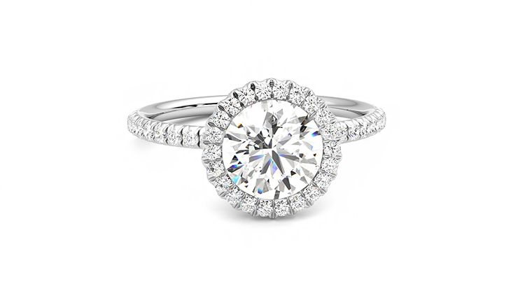 Taylor & Hart Cinnamon Round Engagement Ring 360 degree image 2