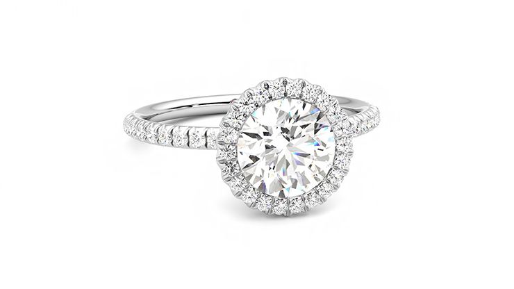Taylor & Hart Cinnamon Round Engagement Ring 360 degree image 3