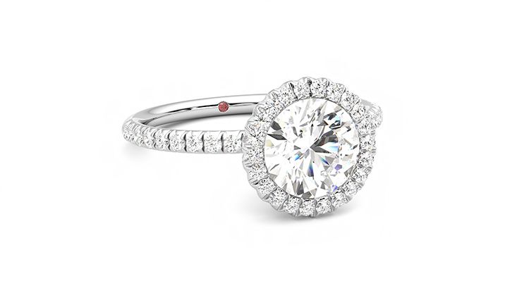 Taylor & Hart Cinnamon Round Engagement Ring 360 degree image 4