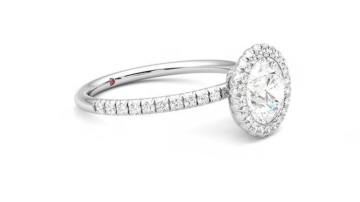Taylor & Hart Cinnamon Round Engagement Ring 360 degree image 7