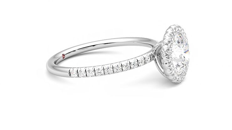 Taylor & Hart Cinnamon Round Engagement Ring 360 degree image 8