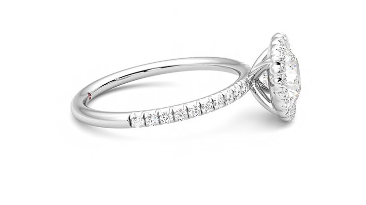 Taylor & Hart Cinnamon Round Engagement Ring 360 degree image 9
