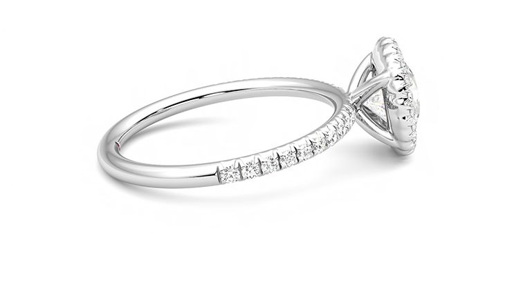 Taylor & Hart Cinnamon Round Engagement Ring 360 degree image 10
