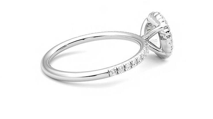 Taylor & Hart Cinnamon Round Engagement Ring 360 degree image 11