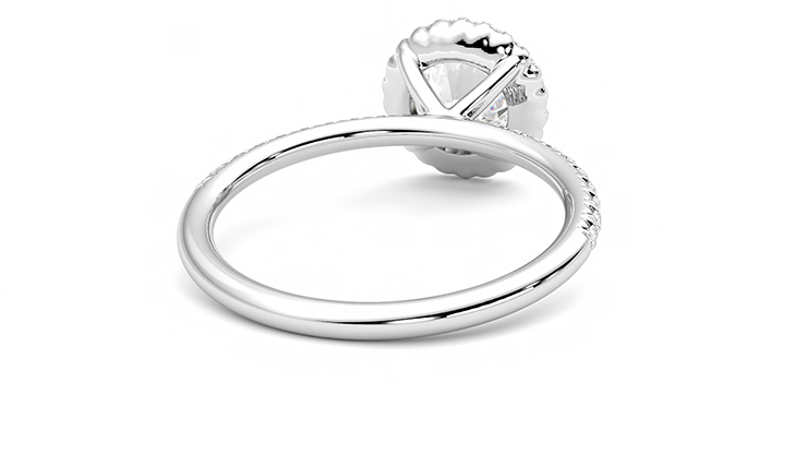 High set halo hot sale engagement ring