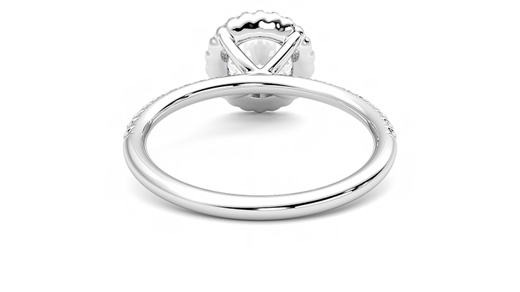 High setting halo engagement on sale ring