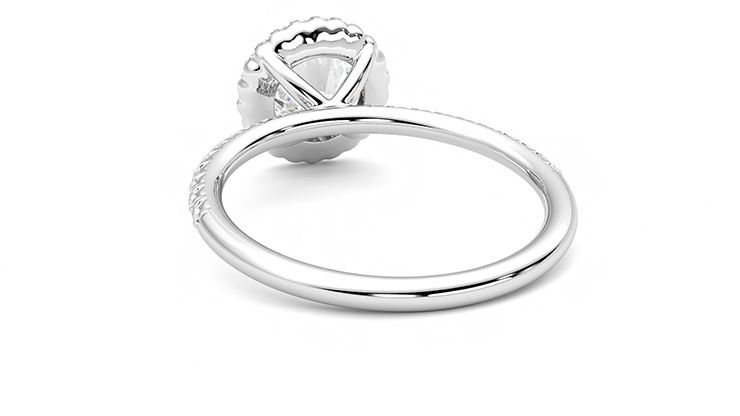 Taylor & Hart Cinnamon Round Engagement Ring 360 degree image 16