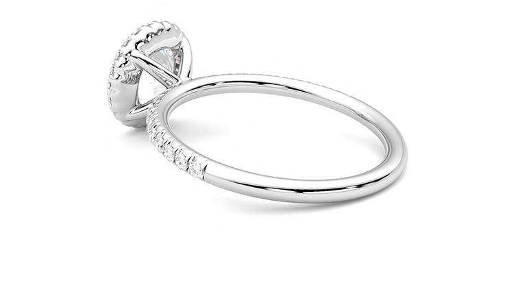 Taylor & Hart Cinnamon Round Engagement Ring 360 degree image 18