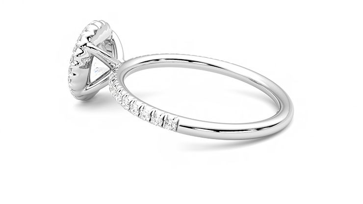 Taylor & Hart Cinnamon Round Engagement Ring 360 degree image 19