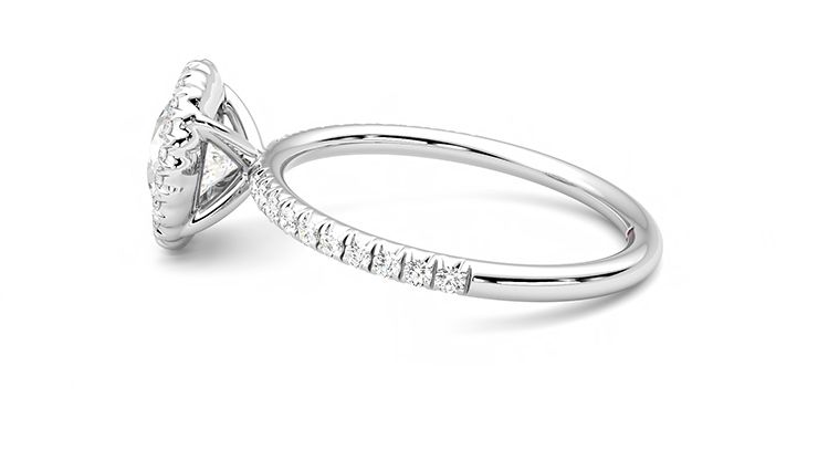 Taylor & Hart Cinnamon Round Engagement Ring 360 degree image 20