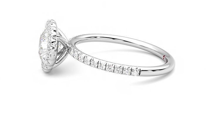 Taylor & Hart Cinnamon Round Engagement Ring 360 degree image 21