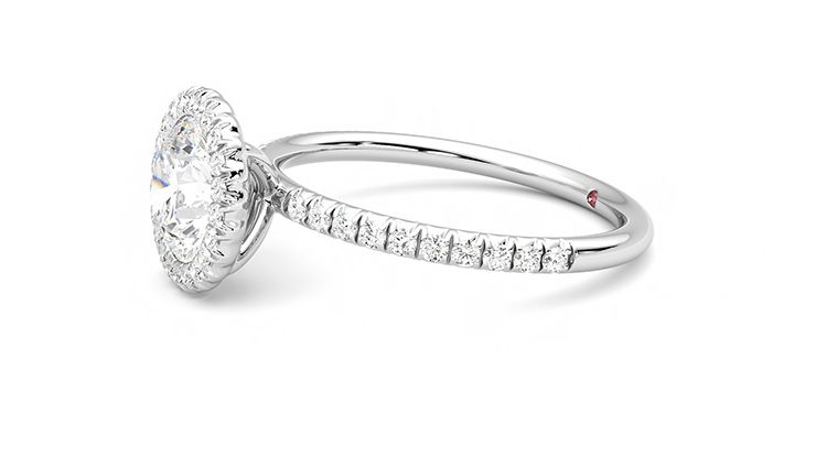 Taylor & Hart Cinnamon Round Engagement Ring 360 degree image 22