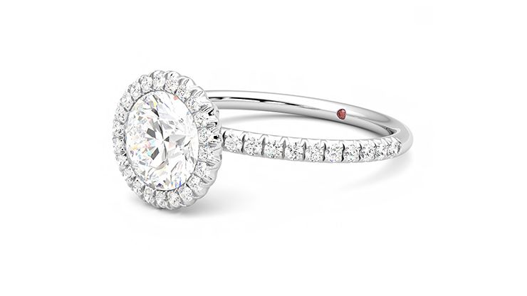Taylor & Hart Cinnamon Round Engagement Ring 360 degree image 24