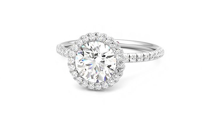 Taylor & Hart Cinnamon Round Engagement Ring 360 degree image 27