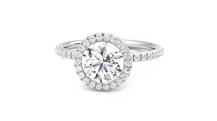 Taylor & Hart Cinnamon Round Engagement Ring 360 degree image 28