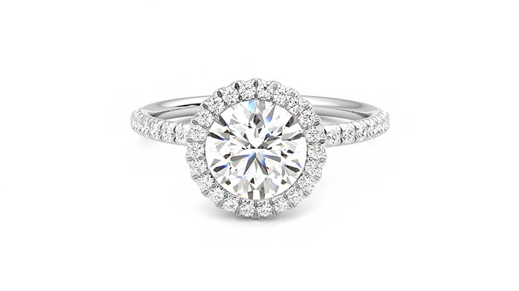Taylor & Hart Cinnamon Round Engagement Ring 360 degree image 29
